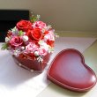 鹿児島県鹿児島市花の店　しのはらやの花　P-35 ハートレザー プリザーブドアレンジ